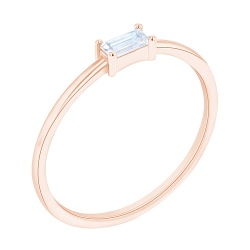 Minimalistischer Ring mit Aquamarin Koos