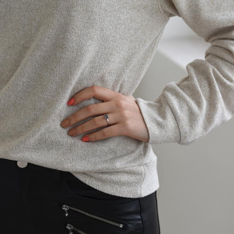 Minimalistischer Goldring mit Rutilquarz Stowy 52348