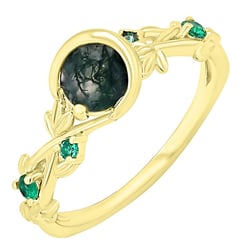 Bezaubernder Ring mit Moosachat Nikoleta