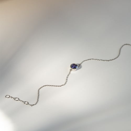 Silbernes Armband mit Tansanit Arleth