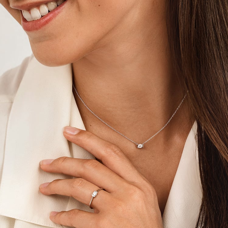 Minimalistischer Ring aus Silber mit Lab Grown Diamanten Otto 163149