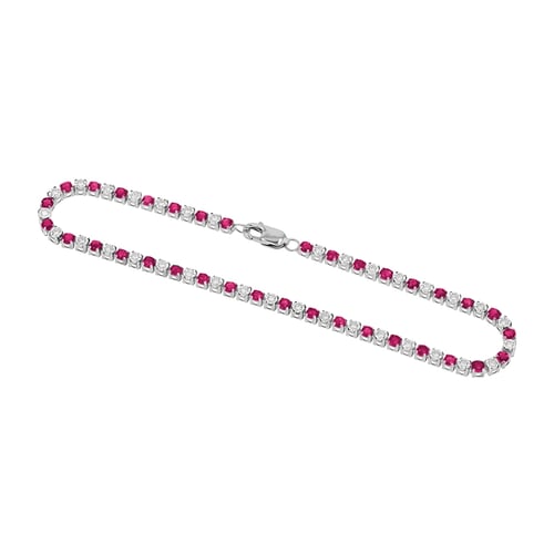 Tennisarmband mit Rubinen und Diamanten Kendrick