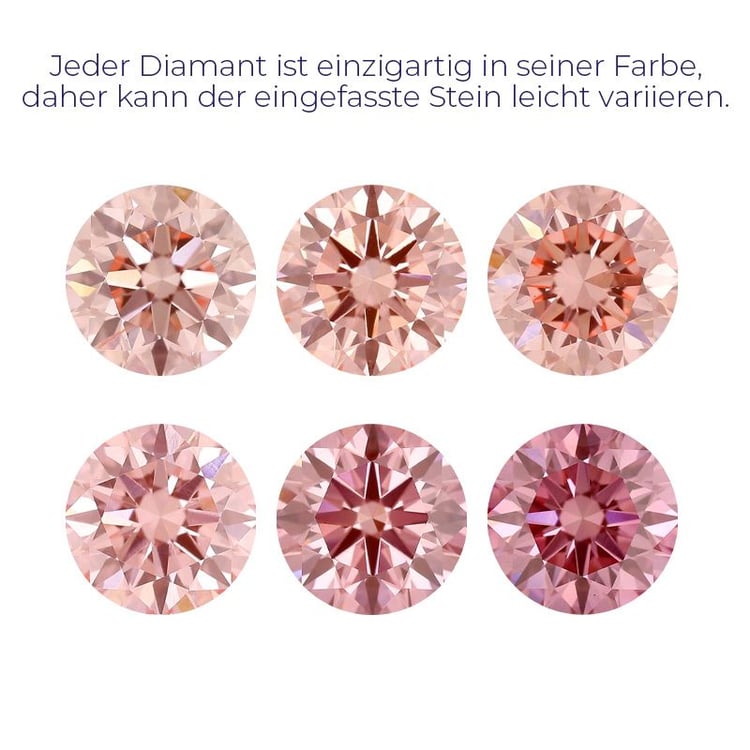 Verlobungsring mit einem zertifizierten Fancy Pink Lab Grown Diamanten Rosanna 112350