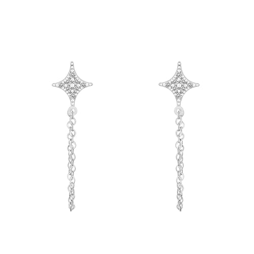 Originelle Ohrringe mit Diamant-Sternen Jonas