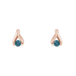 Dezente Ohrringe mit blauen Diamanten Fox