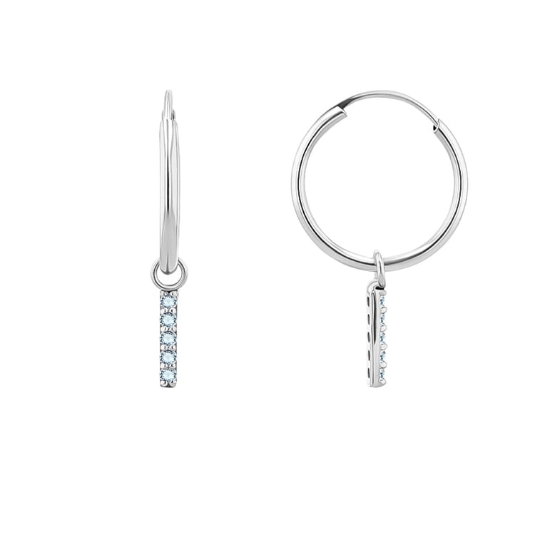 Goldene Hängeohrringe mit blauen Topasen Elaine