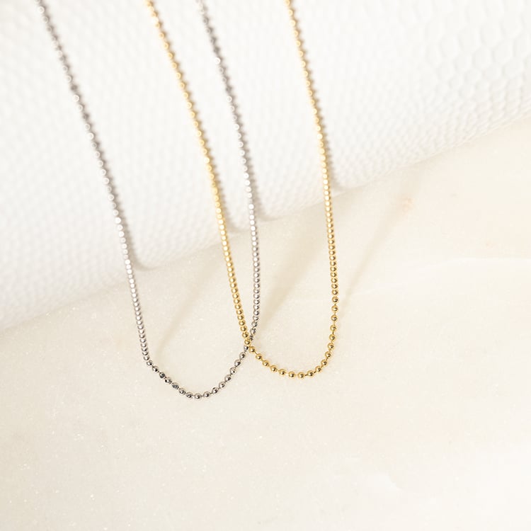 Kette 45 cm aus 14k Gold mit Kugeln 135361