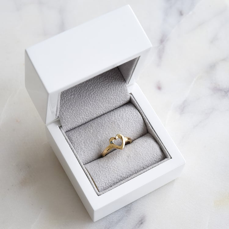 Ring mit Herz und blauem Diamanten Kelia 86112