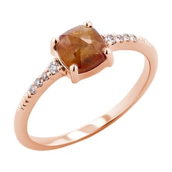 Ring mit einem Salt and Pepper Diamanten und Lab Grown Diamanten Korey