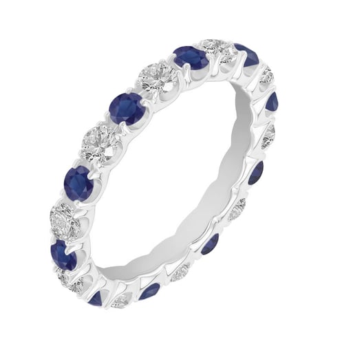 Memoire Ring mit Saphiren und Diamanten Sykes