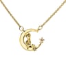 Halskette in Form einer Mondsichel mit Edelstein nach Wahl Kleiner Prinz