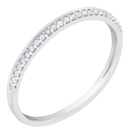 Eheringe aus Eternity-Ring mit Lab Grown Diamanten und einem breiten Komfort-Ring Topsey
