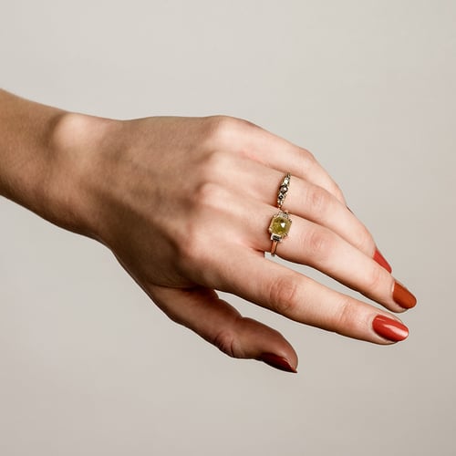 Ring mit einem Salt and Pepper Diamanten Tamir
