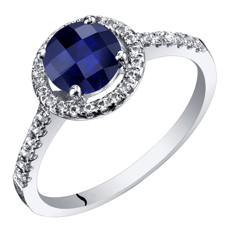 Saphir-Ring aus 585 Gold mit Topasen Maala