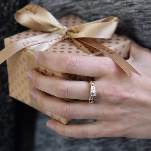 Vintage Verlobungsring mit Lab Grown Diamant Lerien