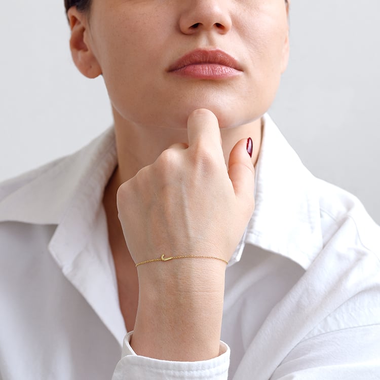 Armband mit Buchstaben Ihrer Auswahl Annika 133349