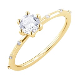 Zarter Verlobungsring mit Diamanten Akadie