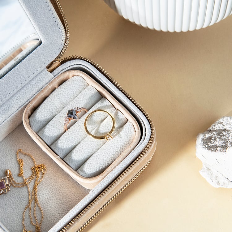 Beigefarbene Reise-Schmuckschatulle Venice 113165