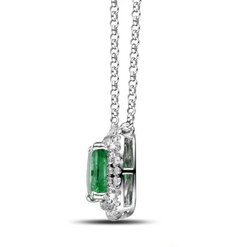 Halskette mit Smaragd und Diamanten Irene