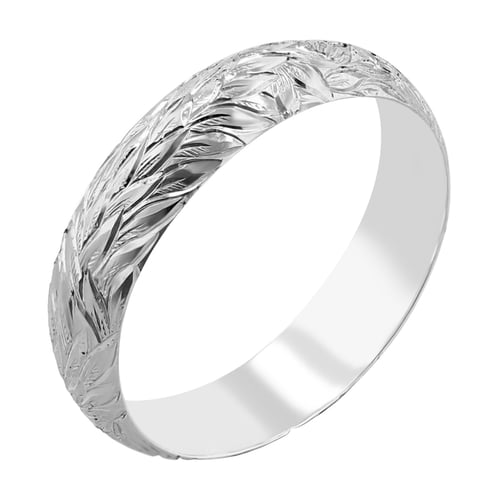 Eheringe mit von Hand gravierten Blättern Mylie