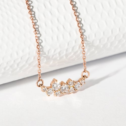 Set aus Cluster Schmuck mit Diamanten Spark