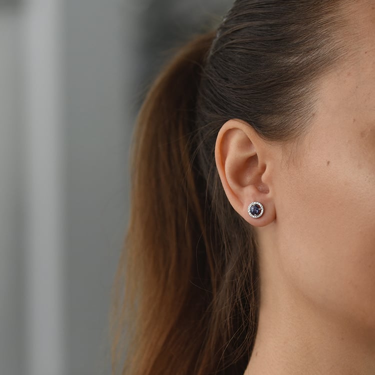 Alexandrite und Topase in goldenen Ohrringen Badulf 62771