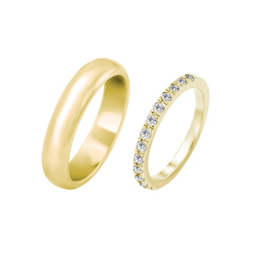 Memoire Ring mit Diamanten und Herrenring Lowum