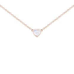 Halskette mit Mondstein in Herzform Davila