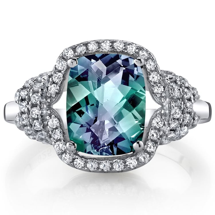 Alexandrit im silbernen Ring mit Zirkonia Carlaile 22724