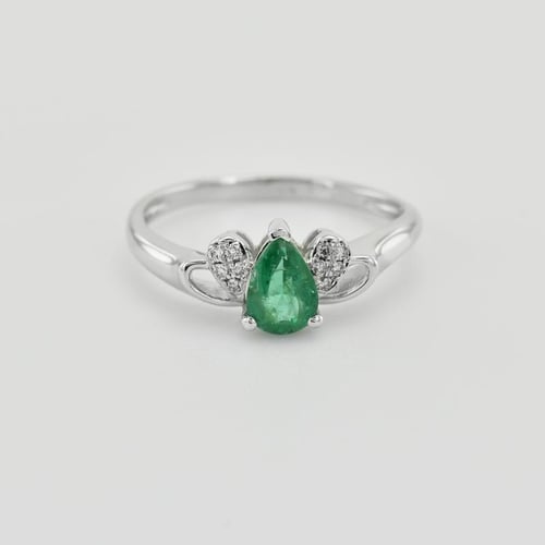 Goldring mit Smaragd und Diamanten Kyson