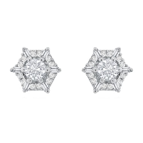 Ohrringe in Hexagonform mit Lab Grown Diamanten Shamil