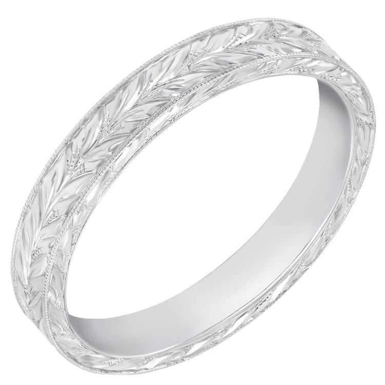 Romantische Vintage-Eheringe aus Gold mit Gravur Hannu 39758