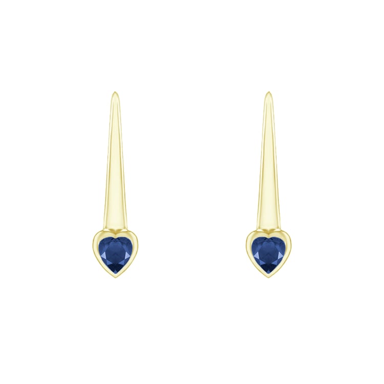 Hängeohrringe mit Saphir Herzen Levy 144764