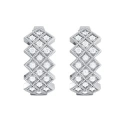 Silberne Creolen mit Diamanten Audhild