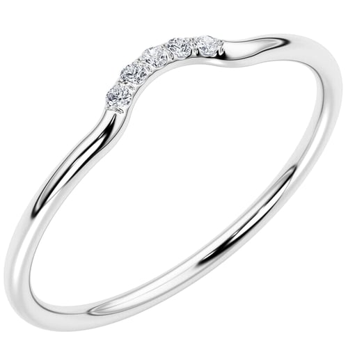 Diamantring mit rundem Ausschnitt Cole