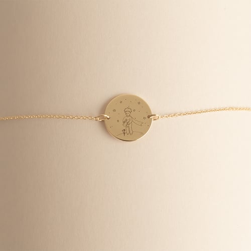 Armband Der Kleine Prinz mit Rose und Gravur