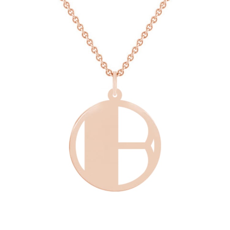 Silberner Anhänger mit ausgeschnittenem Buchstaben Alfabet 131592