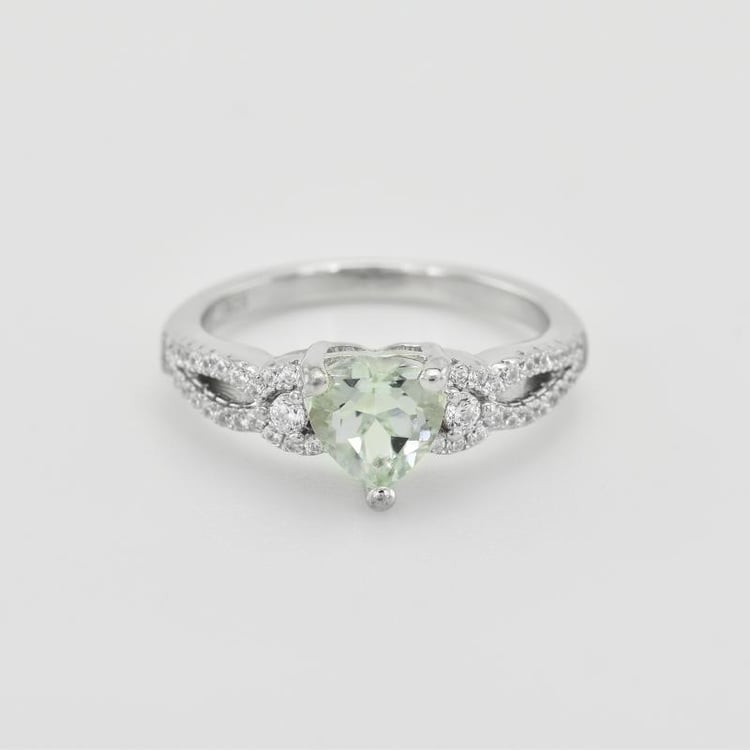 Silberring mit Amethyst und Zirkonia 40523