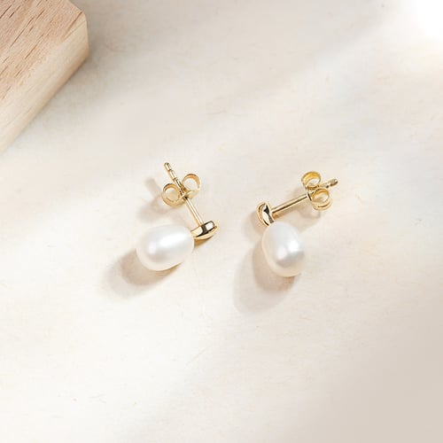 Elegante Perlenohrringe aus Gold Adele