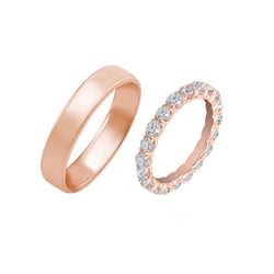 Memoryring mit Diamanten und Ring im Komfort-Stil Sykes