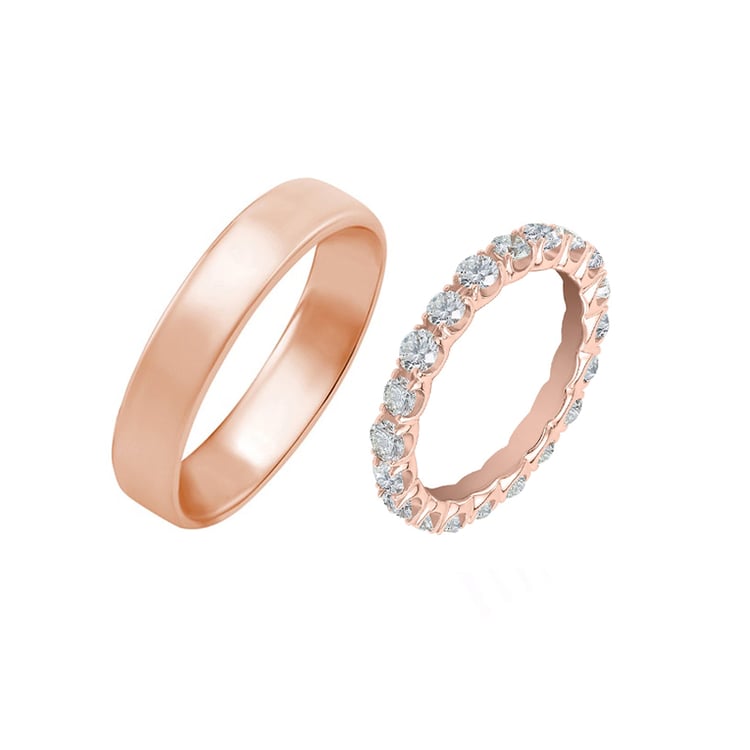 Memoryring mit Diamanten und Ring im Komfort-Stil Sykes 82853