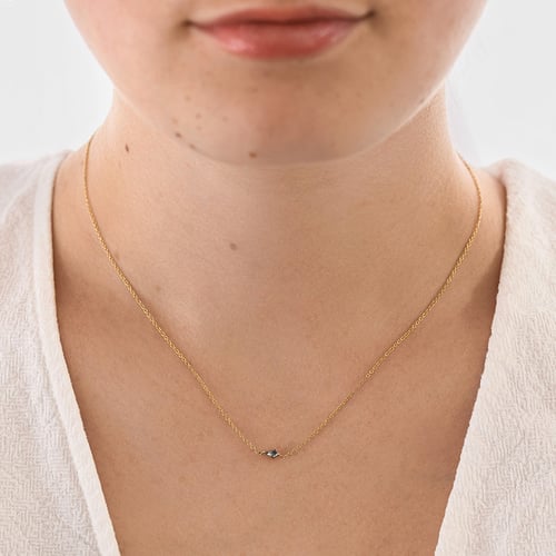 Halskette mit Salt and Pepper Diamant in Kite Form Ranka