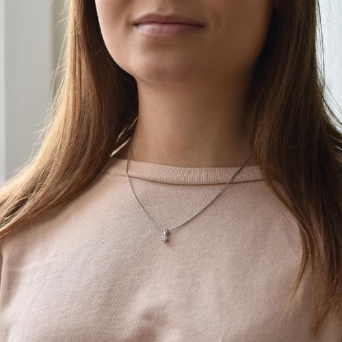 Platin Anhänger mit Diamanten Jadell