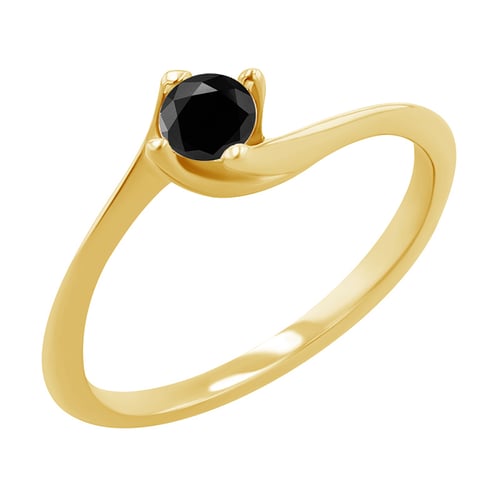 Verlobungsring mit schwarzem Diamant Nami