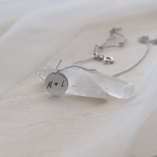 Platinanhänger mit beidseitiger Gravur Leasy