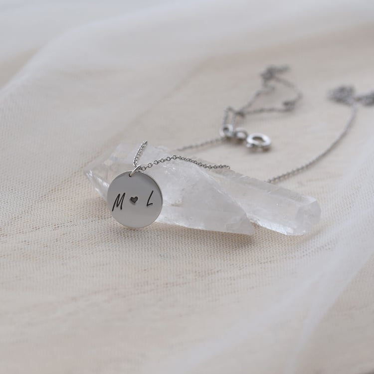 Platinanhänger mit beidseitiger Gravur Leasy 70562