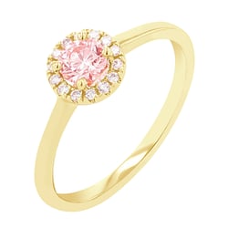 Halo-Ring mit einem zertifizierten fancy pink Lab Grown Diamanten Cassidy