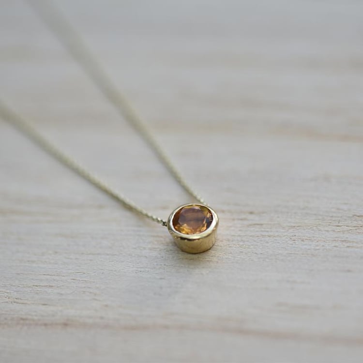 Halskette aus Gold mit Citrin 7418