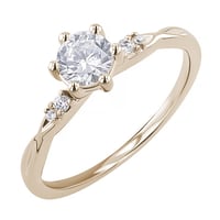 Verlobungsring aus Gold in Champagnegold mit Lab Grown Diamanten Mileva