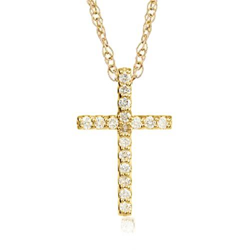 Goldenes Kreuz mit Diamanten